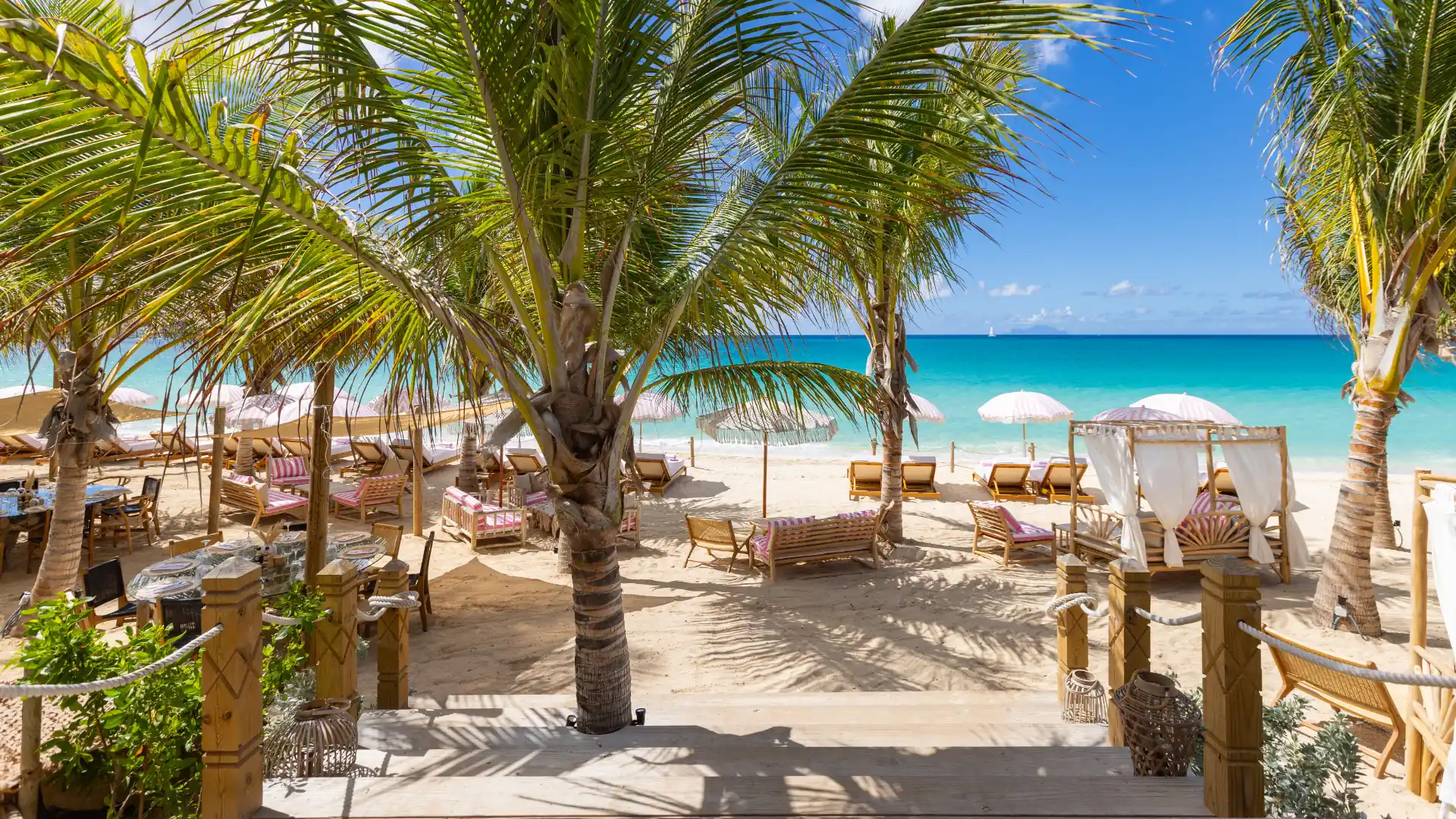 Babacool restaurant tables and beach available for private gatherings